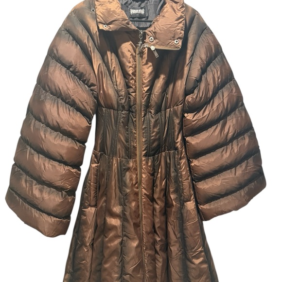 Darker Wavs Jackets & Blazers - Darker Waves Fader Brown Puffer Coat M